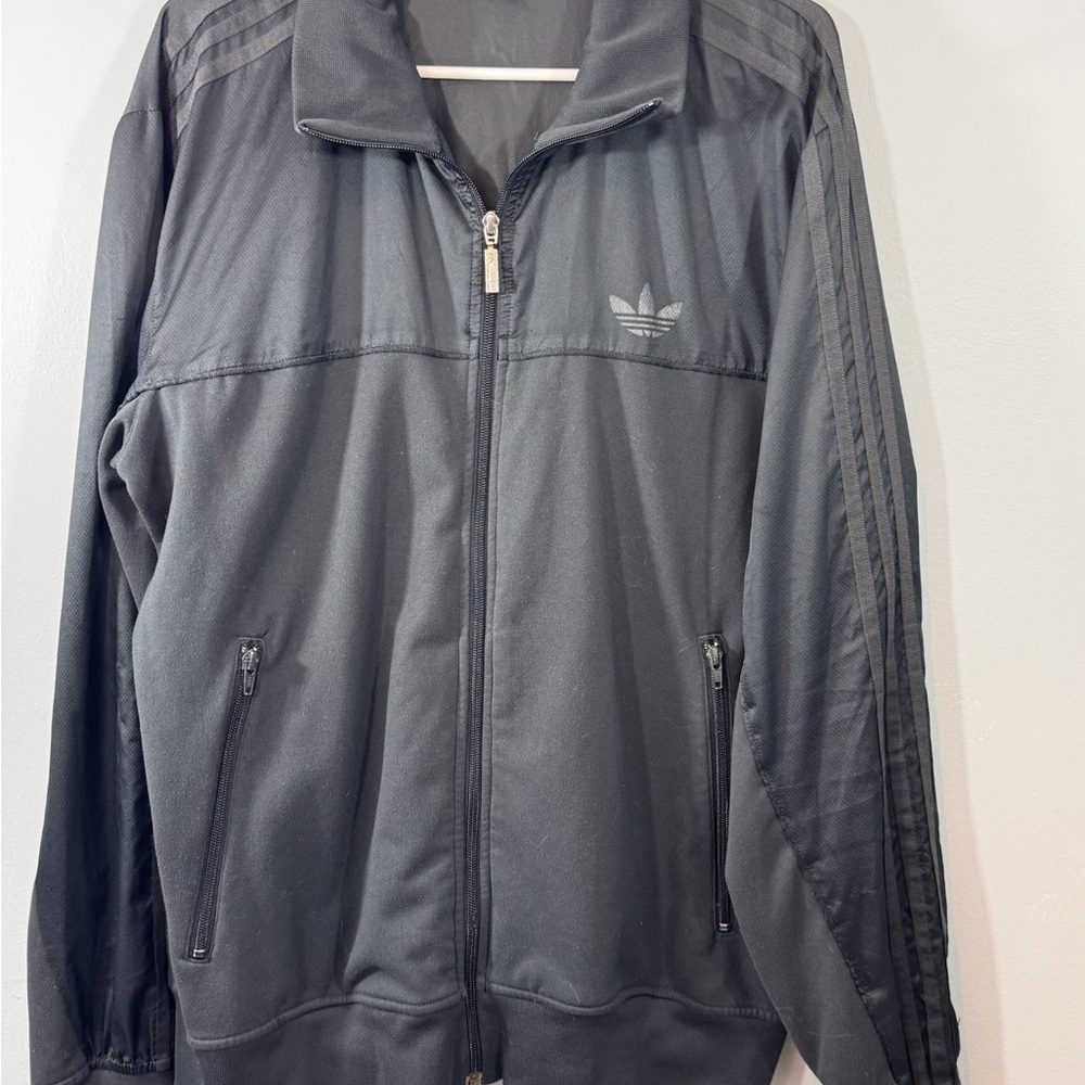 Men's Adidas Black Windbreaker Jacket XL